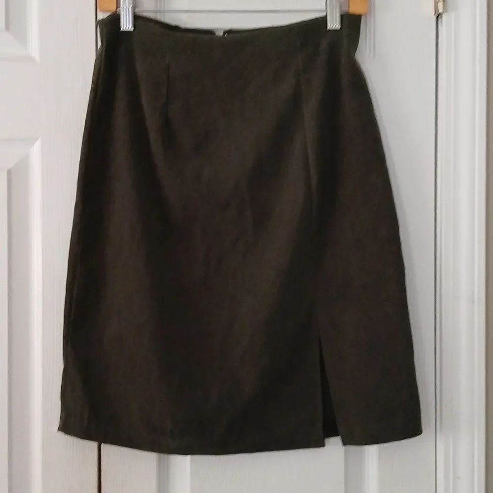 Roxbury vintage olive green midi pencil skirt Sz 7/8 EUC